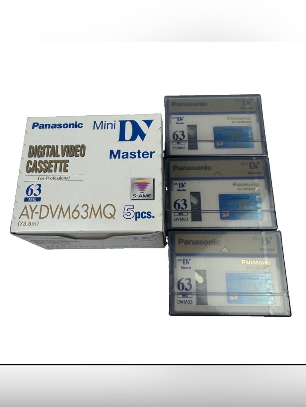 NEW 8 Pc Master Grade Panasonic AY-DVM63MQ MiniDV Cassette Professional DV Tapes